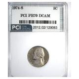 1974-S Nickel PR70 DCAM LISTS $2600