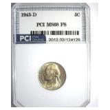 1943-D Nickel MS68 FS LISTS $6500