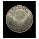 1935 Sweden 5 Kronor Gem UNC