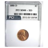 1935-D Cent MS66+ RD LISTS $160