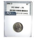 1986-D Nickel MS67+ FS LISTS $2750 IN 67 FS