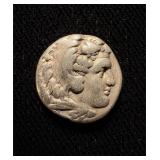 350 BC Alexander the Great XF+ Silver Drachm