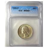 1955-D Quarter ICG MS66+ LISTS $1300