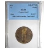 1971 10 Zlotych NNC MS65 Atlantic Turbot