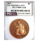 1871 Dollar PCI PR69CAM Indian Princess Cu Copy