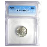 1960 Dime ICG MS67+