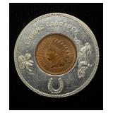 1901 Indian Good Luck Token Charleston SC Ch UNC