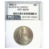 1986-D 50c Statue of Liberty MS70 LISTS $110