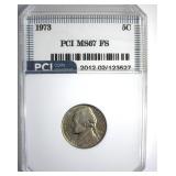 1973 Nickel MS67 FS LISTS $2750