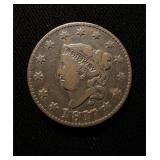 1817 Large Cent VF+ Die Break