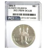 1984-S S$1 Coliseum PR70 DCAM LISTS $140