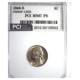 1946-S Nickel MS67 FS PL LISTS $3250 IN 67 FS