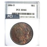 1884-O Morgan PCI MS65 Iridescent Toning
