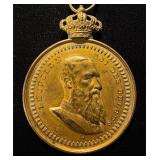 1895 Belgium Leopold II Medal Ch UNC