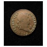 1833 2 Maravedis Spain