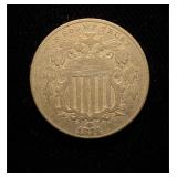 1874 Shield Nickel VF
