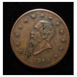 1863 Civil War Token UNC