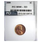 1938 Cent PCI MS66+ RD