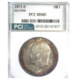1971-S Silver Ike MS68 LISTS $6500