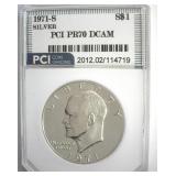 1971-S Silver Ike PR70 DCAM LISTS $475