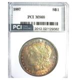1887 Morgan MS68 LISTS $30000
