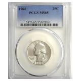 1964 Quarter PCGS MS65