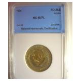1974 Rouble NNC MS65 PL Russia KEY