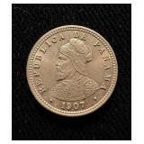 1907 Panama 1/2 Centesimo Ch BU