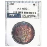 1887 Morgan PCI MS65+ Gorgeous Toning