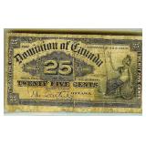 1900 Dominion of Canada 25c Note