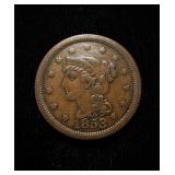 1852 Large Cent XF/AU