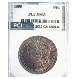 1896 Morgan PCI MS65 Deep Purple