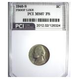 1946-S Nickel MS67 FS PL LISTS $3250 IN 67 FS