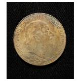 1909 Montenegro 1 Perper AU/UNC Rare