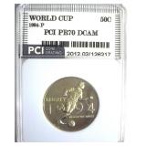 1994-P 50c World Cup PR70 DCAM LISTS $225