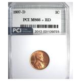 1937-D Cent PCI MS66+ RD