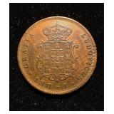1867 5 Reis AU Portugal Rare