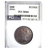 1840 Rupee PCI MS65 India