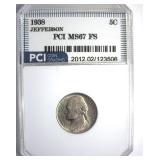 1938 Jefferson Nickel MS67 FS LISTS $450