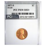 1977-S Cent PR70 DCAM RD LISTS $1800