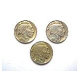 1935 1936 1937 Nickel BU 3 Pc Buffalo Lot