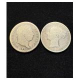 Old Silver Shillings Group of 2