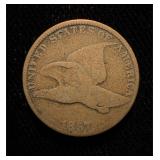 1857 Flying Eagle Cent VG+