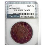 1 Avdp Oz .999 Fine Cu PCI PR69 DC Indian Cent