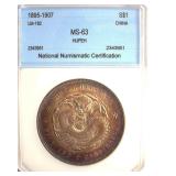 1895-1907 S$1 NNC MS63 Hupeh China