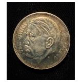 1938 Adolf Hitler Commem Medal 2 Mark Size Gem UNC