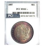 1887 Morgan PCI MS65+ FANTASTIC COLOR