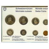 1976 1 Rappen-5 Franc BU Coin Set Switzerland
