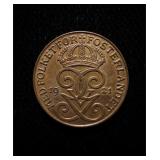 1921 Sweden 1 Ore Ch UNC