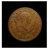 1863 Civil War Token UNC
